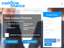 Tablet Screenshot of cashflowfinance.com.au